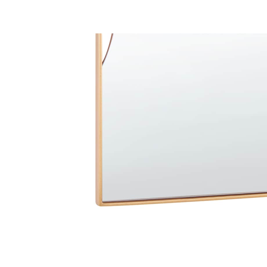 Metalowe lustro ścienne 41 x 81 cm złote COLOMBIER