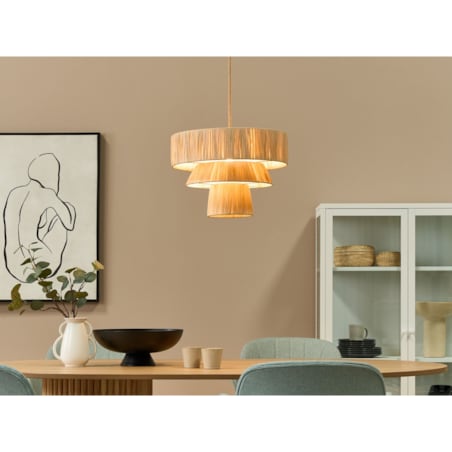 Lampa wisząca papierowa naturalna CHAMBO