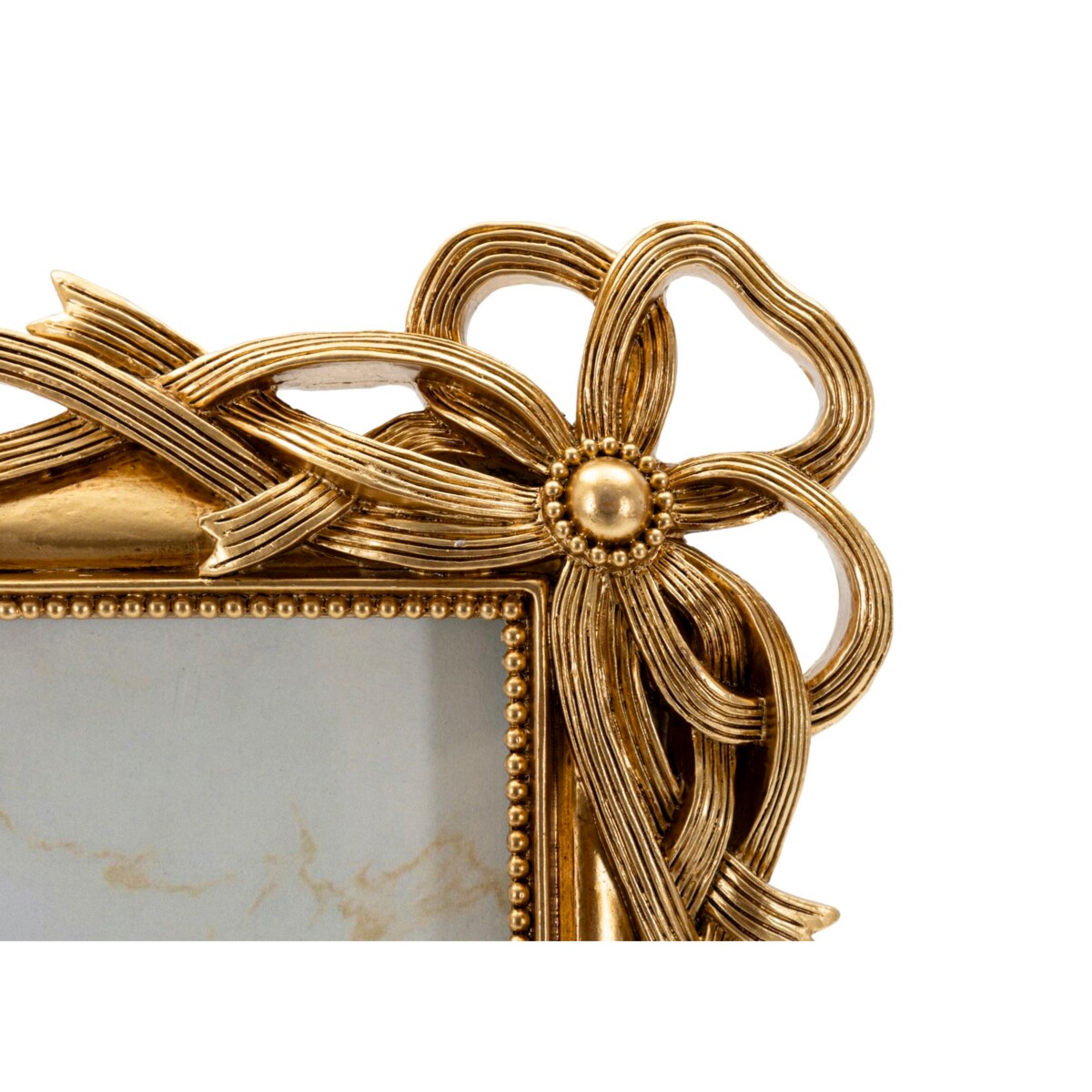 Ramka na zdjęcia Knot, zdjęcie 15 x 20 cm, kolor złoty, żywica syntetyczna i szkło, rama 23,4 x 2,3 x 28,5 cm, styl glamour, Mauro Ferretti