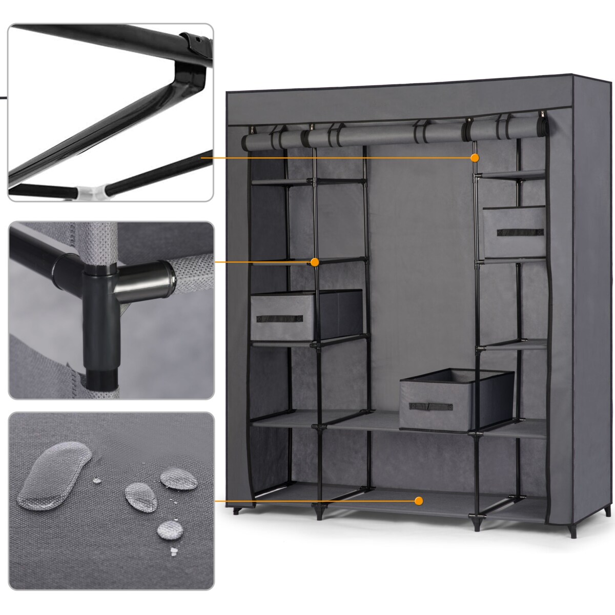 Szafa tekstylna garderoba materiałowa Massido 680010