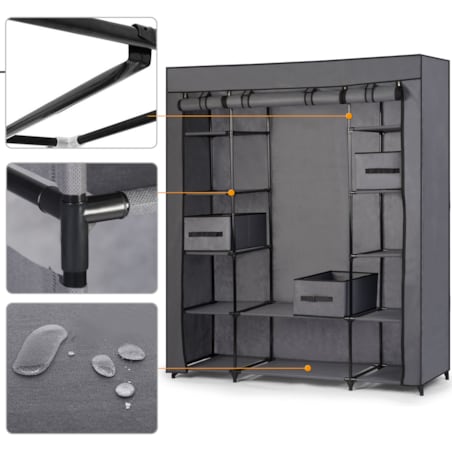 Szafa tekstylna garderoba materiałowa Massido 680010