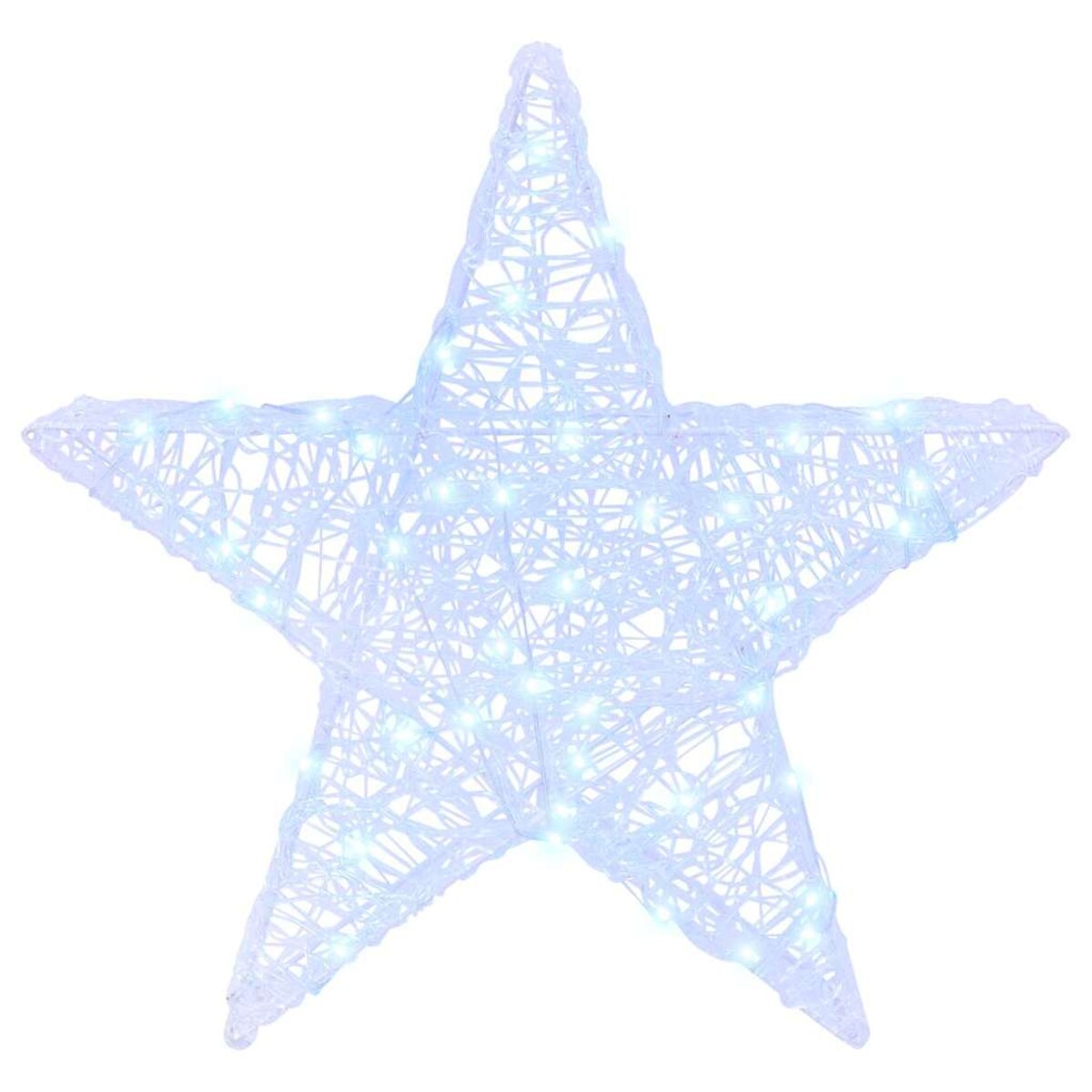 vidaXL 3D Gwiazda z 50 diodami LED Zimna biel 55 x 53.5 x 10 cm Akryl