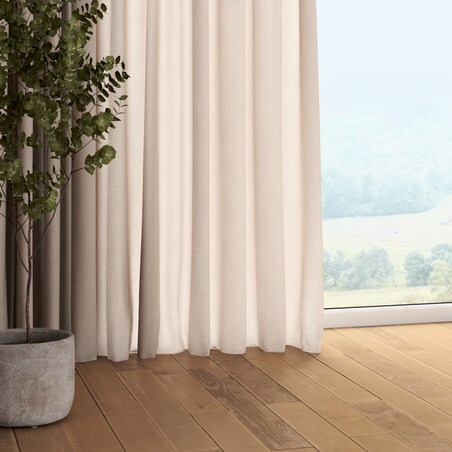 Zasłona na taśmie marszczącej 1 szt. 130x260 lniany