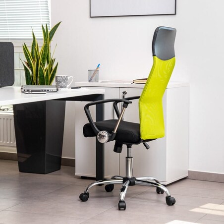 OBROTOWY FOTEL DO BIURKA Z SIATKÄ„ MESH W KOLORZE ZIELONYM