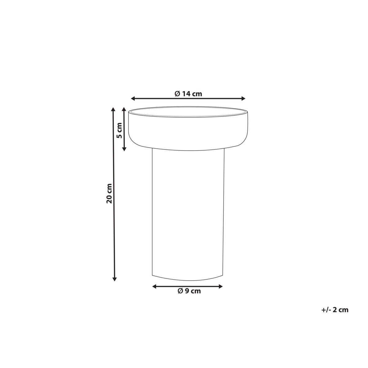 Wazon na kwiaty szklany 20 cm pomarańczowy PLATANIA