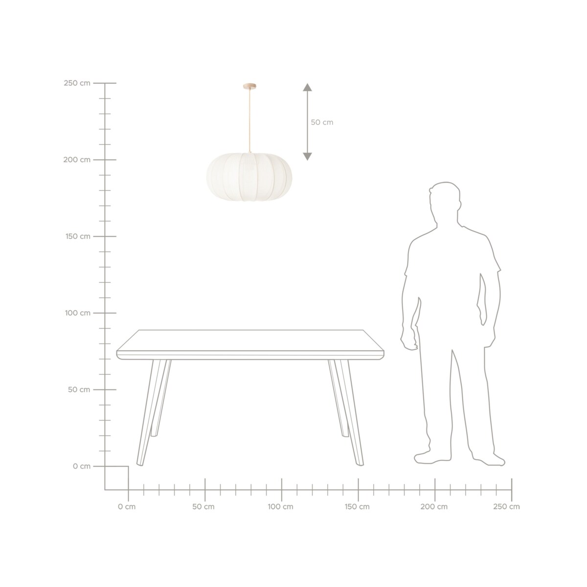 Lampa wisząca TOCUYO Materiał syntetyczny Biały