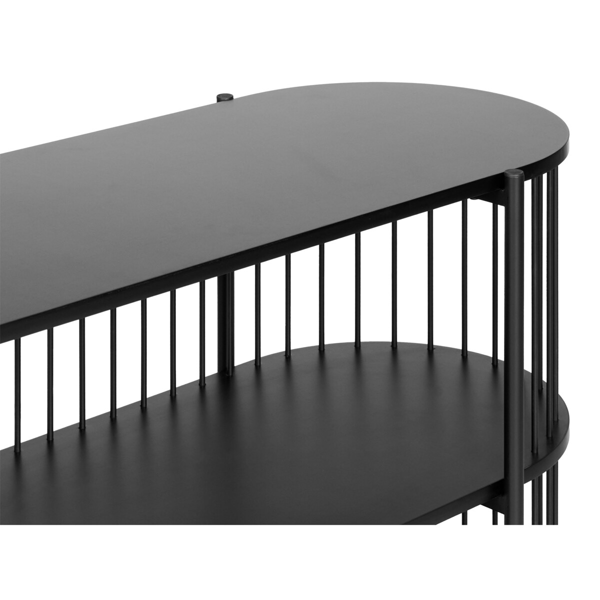 Regał 2 półki BIRSON 80 cm Czarny