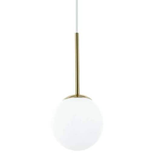Okrągła LAMPA wisząca Bao I Gold IP44 Orlicki Design loftowa OPRAWA szklana kula ZWIS do łazienki ball IP44 złoty biały