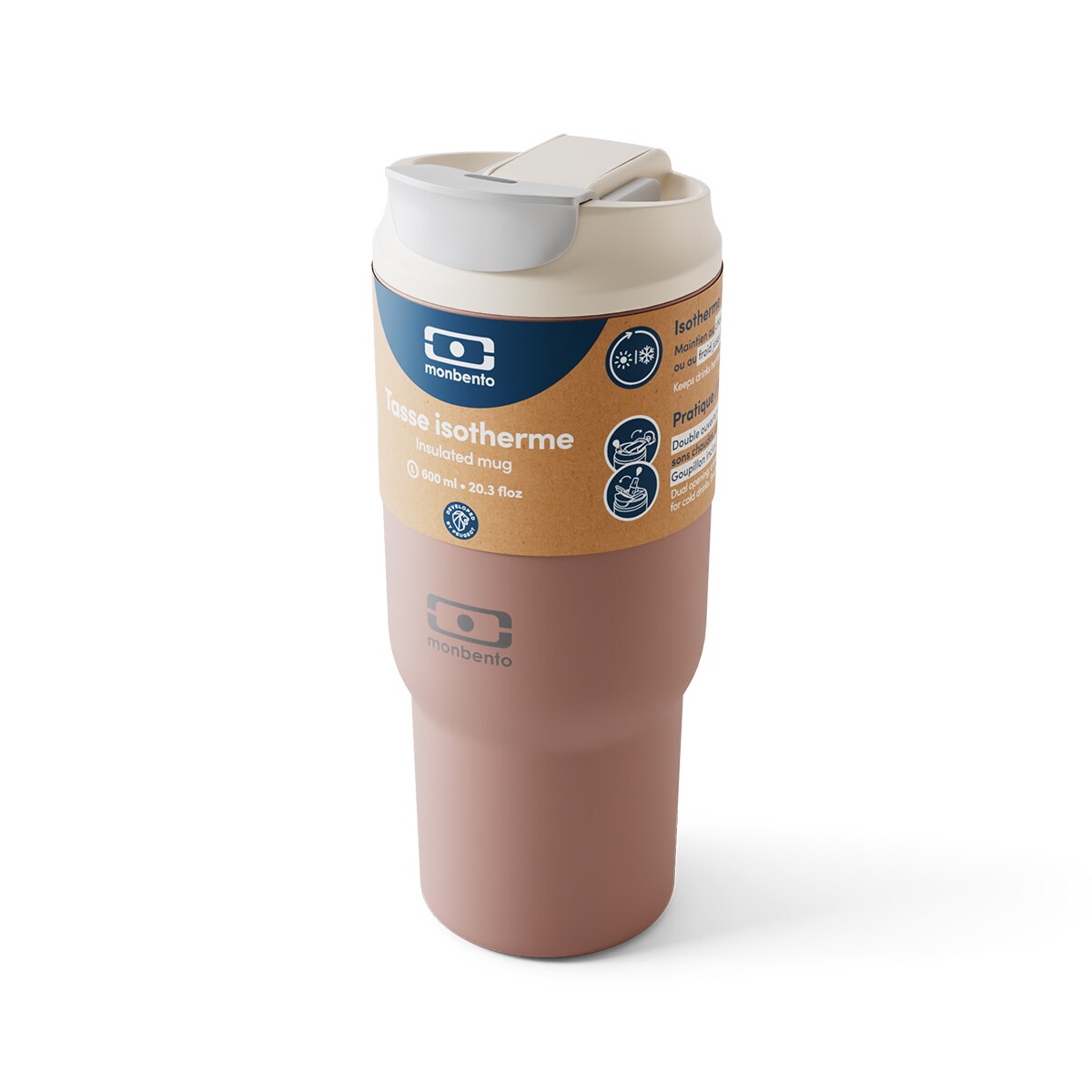 Monbento Travel Mug kubek termiczny 0,6 l Pink Moka
