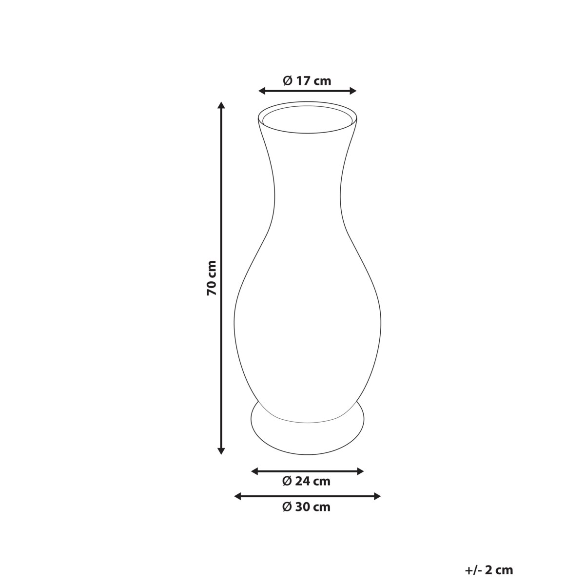 Rattan Wazon dekoracyjny 70 cm Naturalny TRINISA