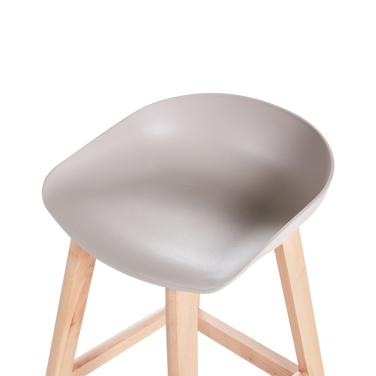 Zestaw 2 krzeseł barowych MICCO Beżowoszary