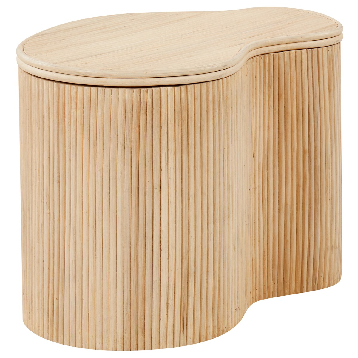 Zestaw 2 stolików kawowych SALANTI Rattan Naturalny ze schowkiem