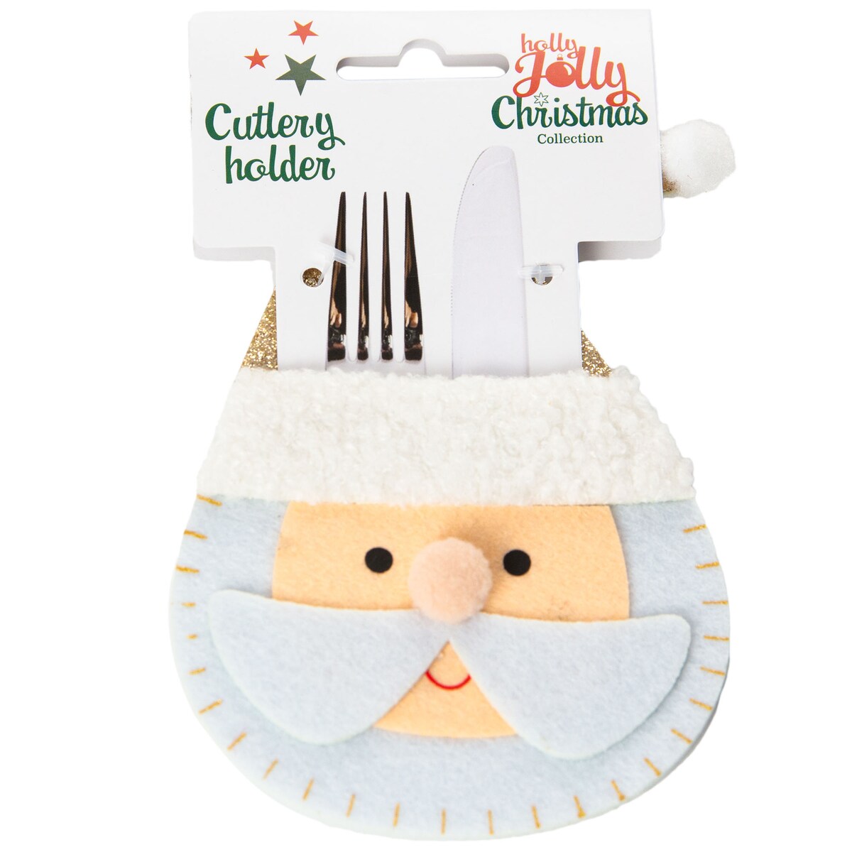 Świąteczna Kieszonka Etui Pokrowiec Na Sztućce Filc Mikołaj 10X14,5 Cm