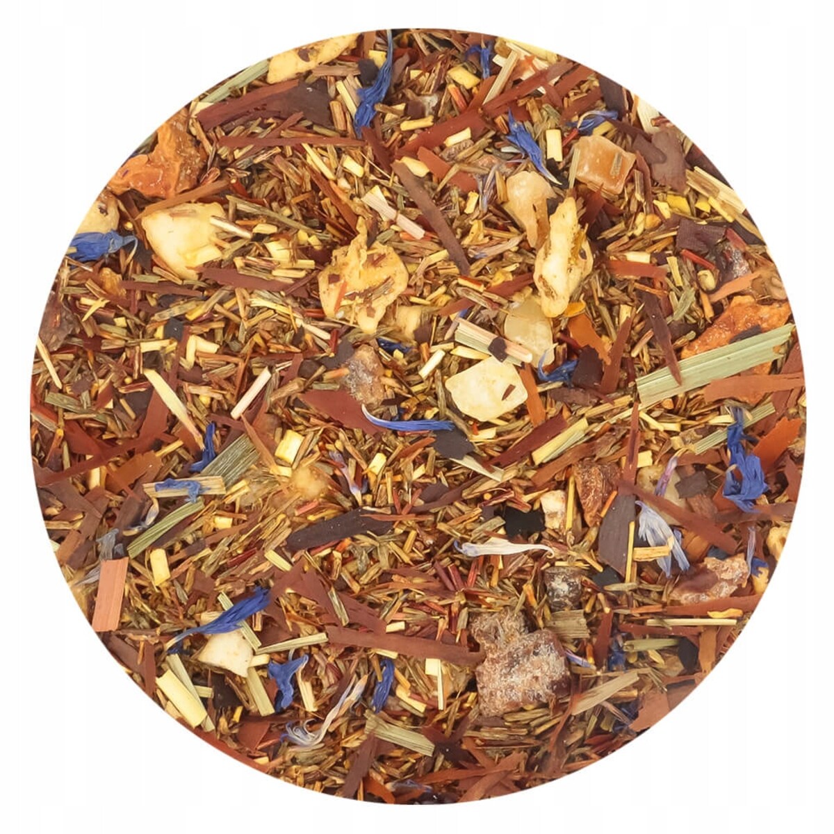 Herbata rooibos z czerwonokrzewu VITAL SHOT o smaku tropikalnych owoców - herbata liściasta sypana mieszanka napar susz - gotowa na prezent upominek