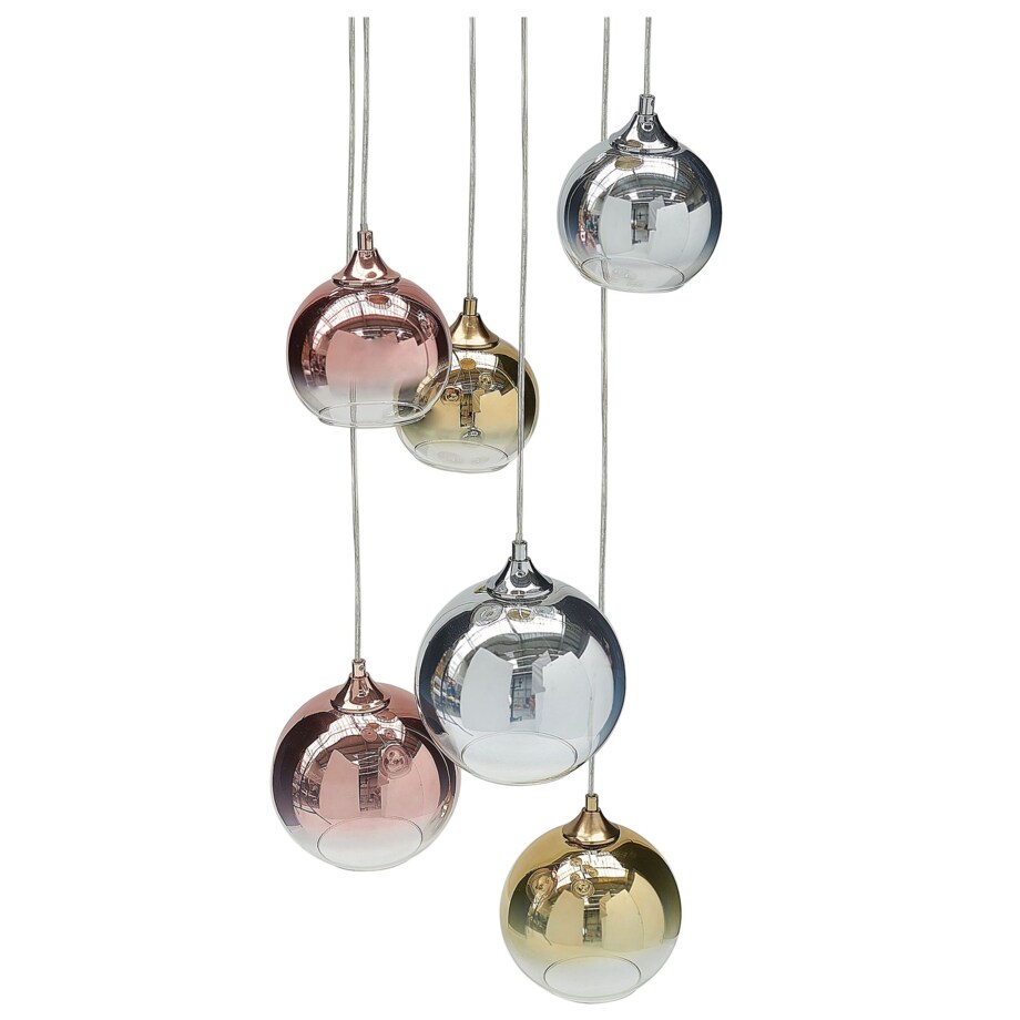 Lampa wisząca szklana 6-punktowa wielokolorowa TOOMA