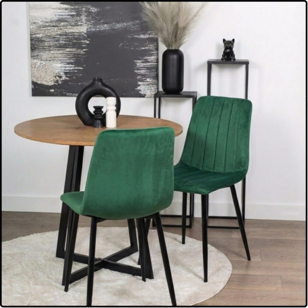 Krzesło welurowe pikowane tapicerowane metalowe nogi do jadalni salonu loft