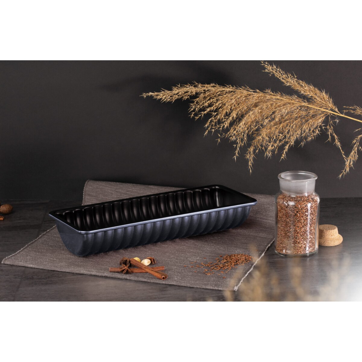 Karbowana forma blacha do pieczenia 31.5x12cm BERLINGER HAUS Aquamarine