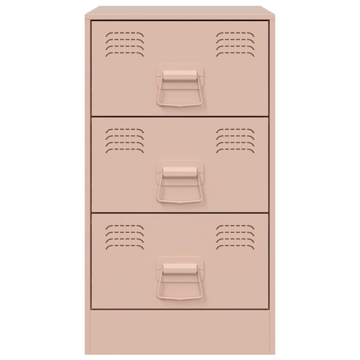 vidaXL Szafka nocna, różowa, 34,5x39x62 cm, stal