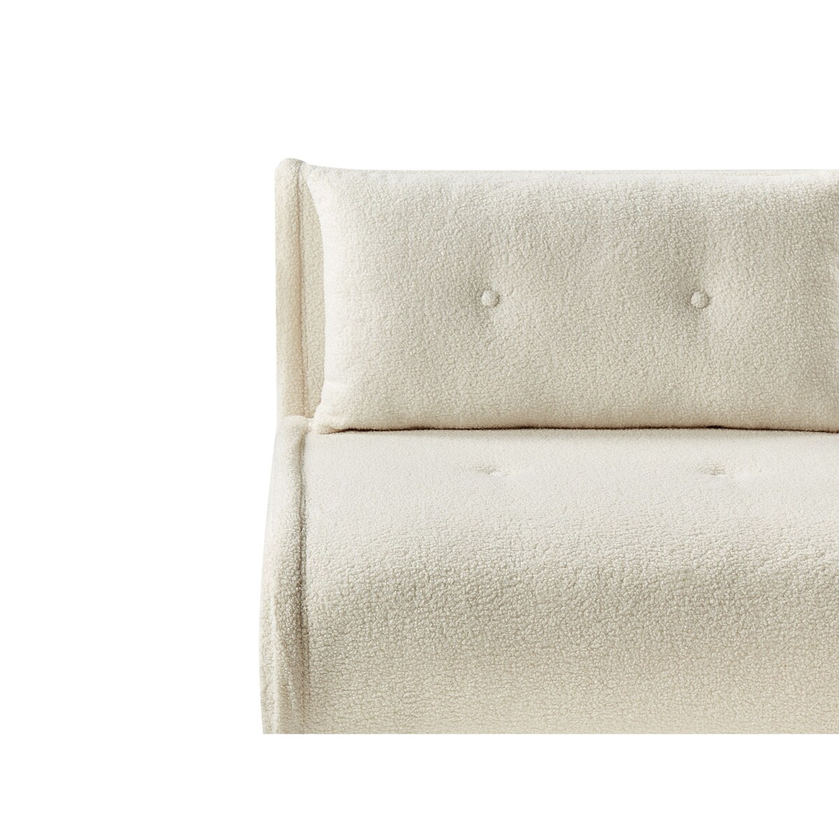 Sofa rozkładana VESTFOLD Boucle Złamana biel dla 2 osób