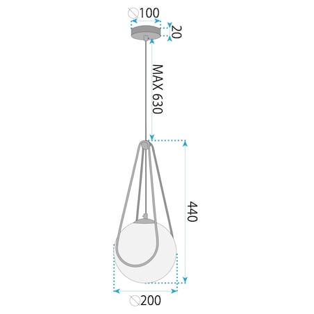 Lampa Sufitowa Wisząca App1793-1Cp Biały, Szkło