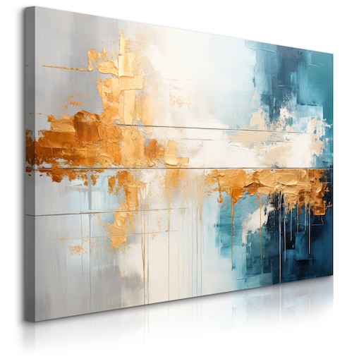 Obraz Canvas Do Sypialni Abstrakcja Styl Glamour Elementy Złota 40x30cm