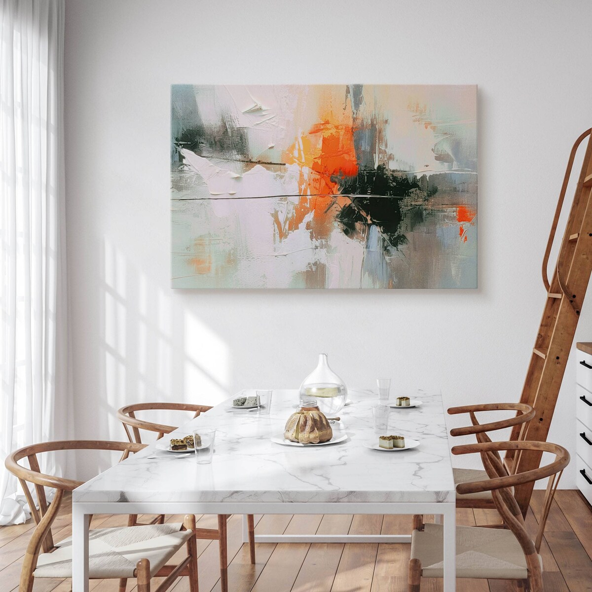 Obraz Ścienny Do Sypialni Salonu Abstrakcja Imitacja Farby 120x80cm