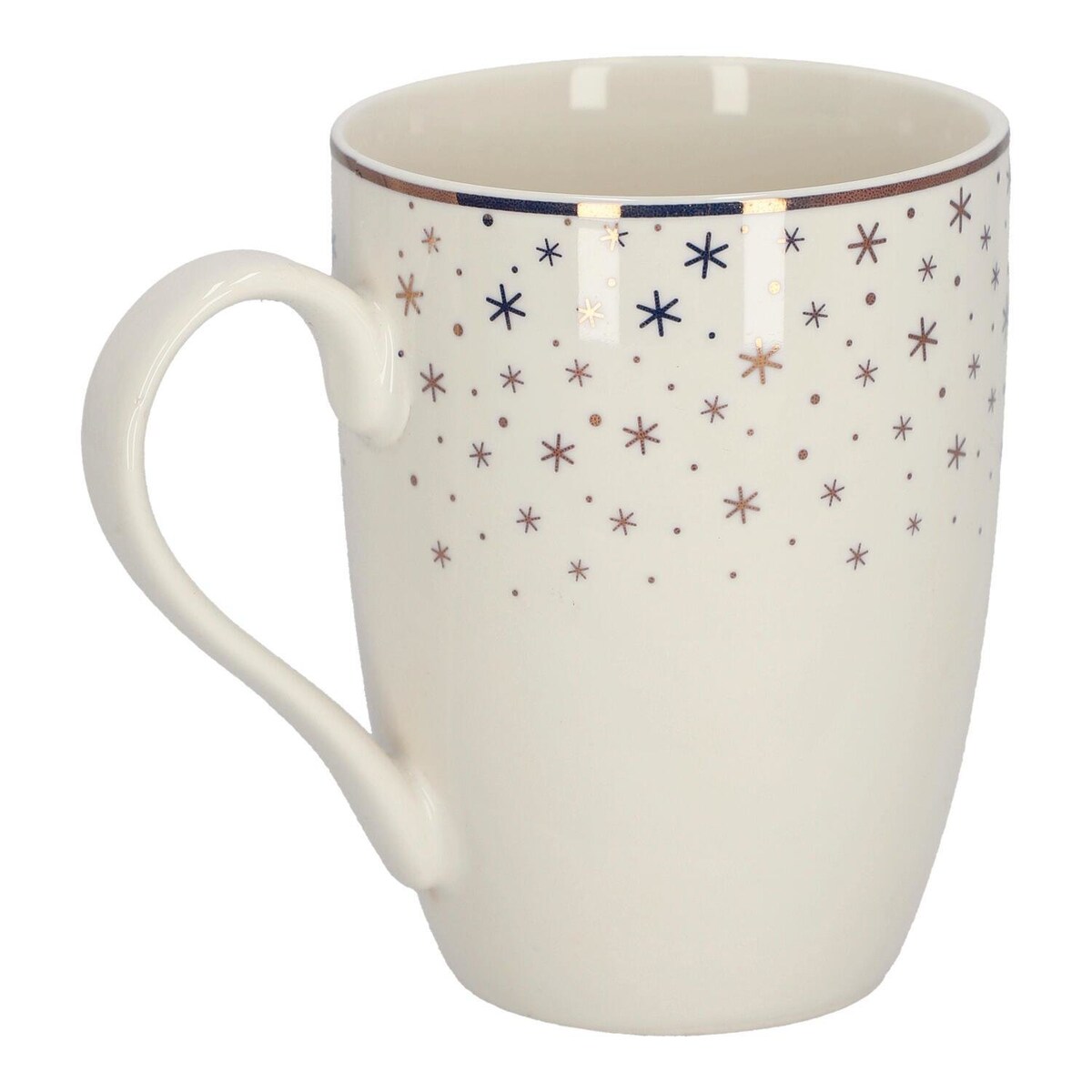 KUBEK PORCELANOWY Gwiazdki 320 ml NA ŚWIĘTA