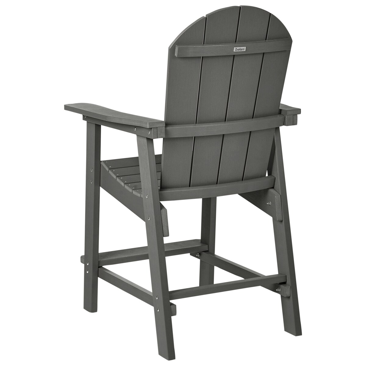 Krzesło barowe Materiał syntetyczny Ciemnoszary ADIRONDACK