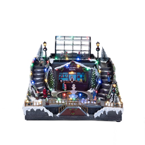 Dekoracja - scenka LED z lodowiskiem 27,5x35x37 cm ICERING