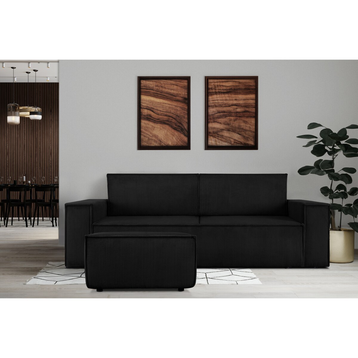 KONSIMO NAPI Puf, kolor czarny