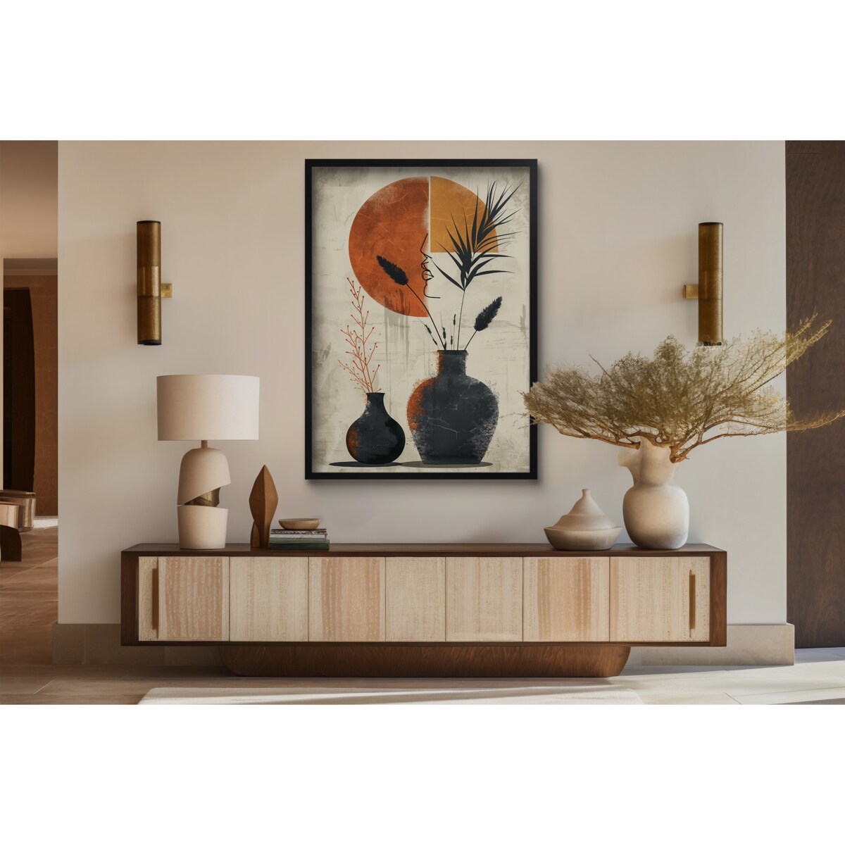 Plakat ścienny Obraz Nowoczesna Grafika na ścianę sypialni Twarz Kobieta