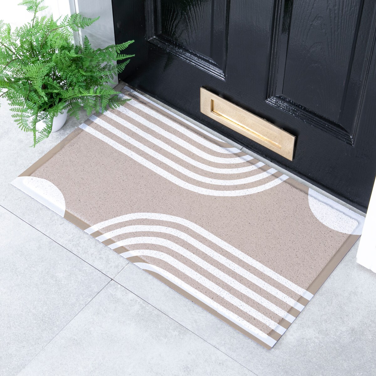Wycieraczka Beige Abstract Lines Indoor & Outdoor (- 70 x 40 cm)