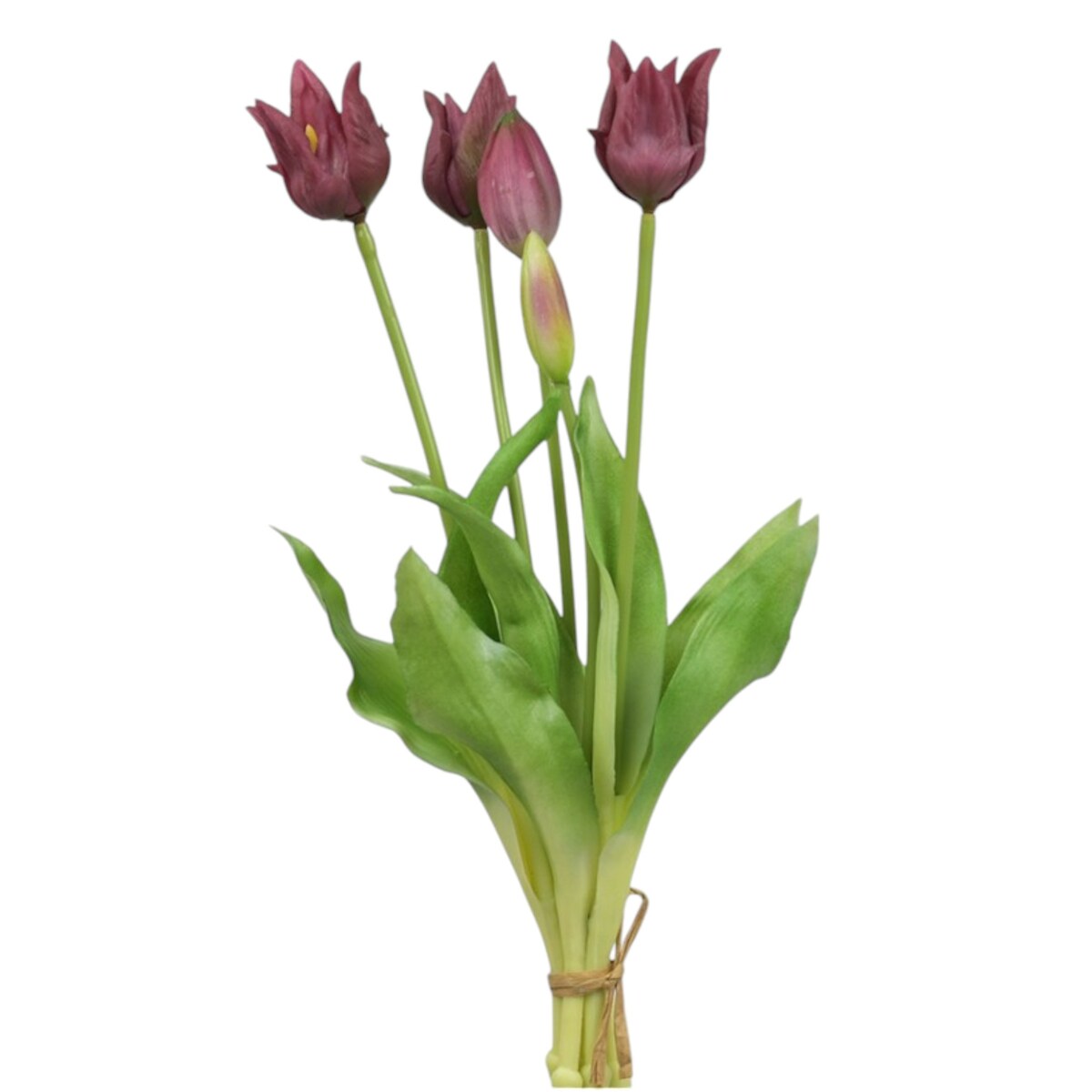 Bukiet silikonowych tulipanów 40 cm fioletowe