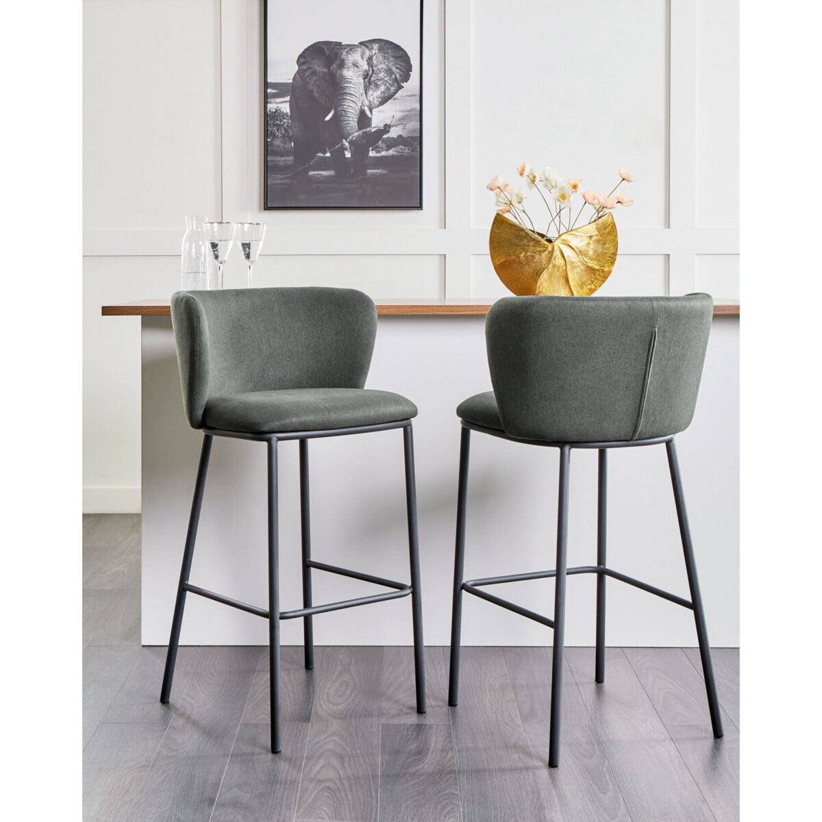 Krzesło barowe Ciemnozielony MINA