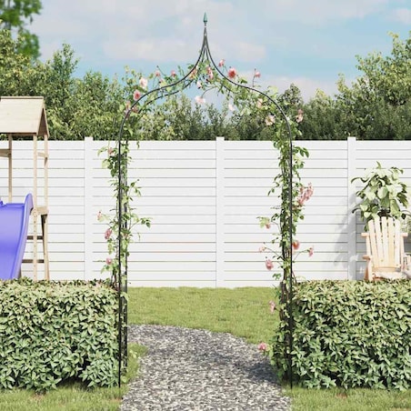 vidaXl Pergola ogrodowa do roślin pnących, ciemnozielona