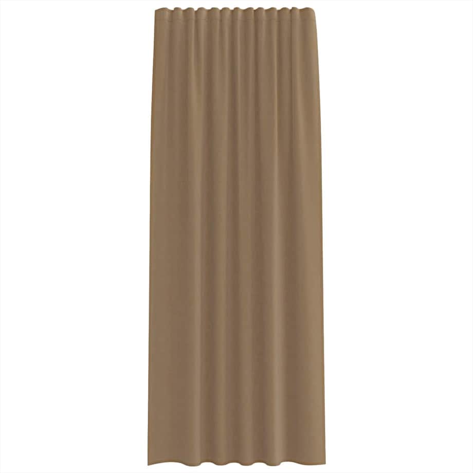 vidaXL Zasłony woalowe z kieszeniami na drążek 2 szt. Jasnobrązowe