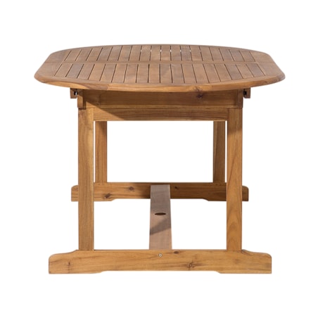 Zestaw ogrodowy dla 8 osób MAUI z parasolem Drewno akacjowe Bordowy