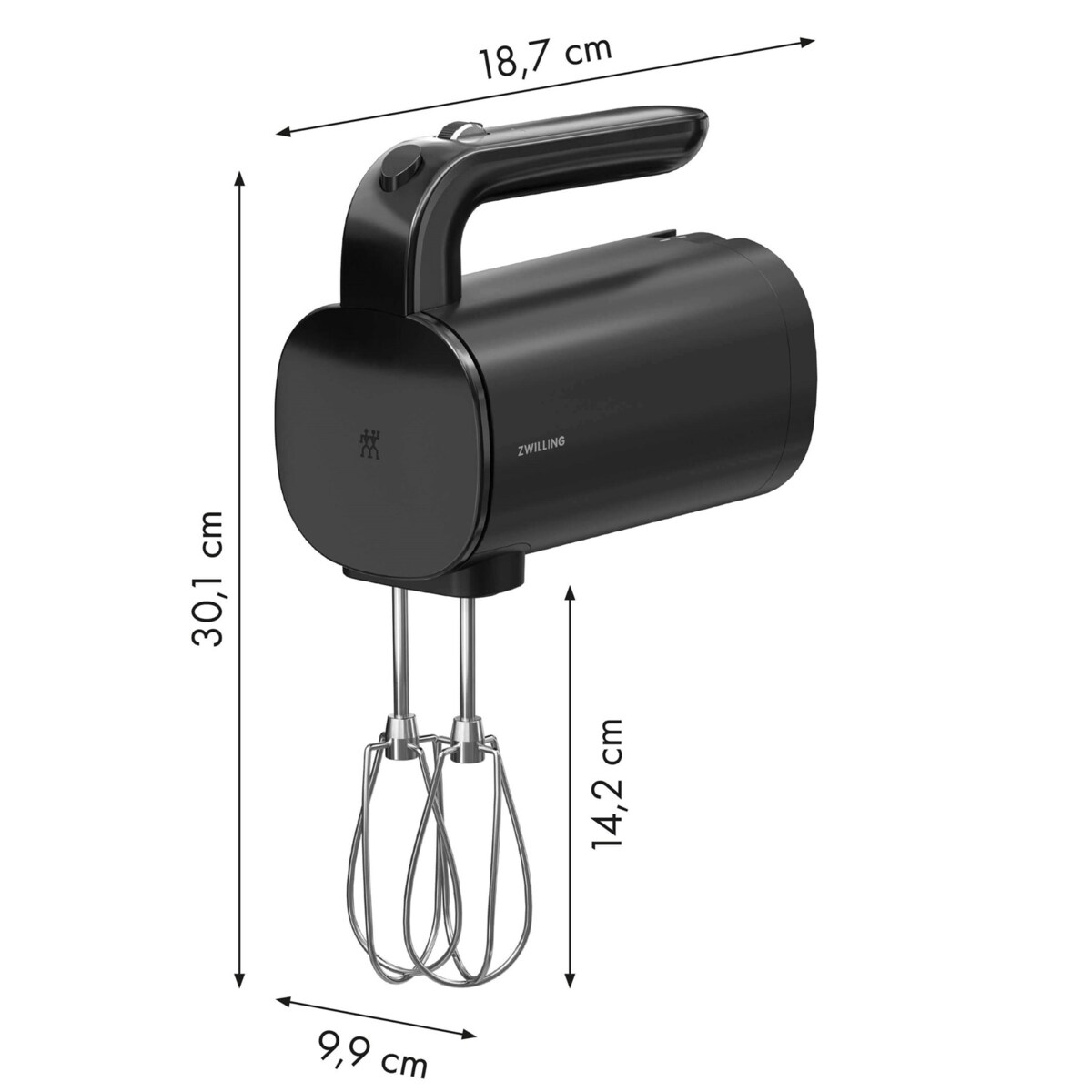ZWILLING XTEND Zestaw startowy: bezprzewodowy mikser ręczny + bateria czarny