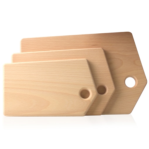 Deski Drewniane Kuchenne Do Krojenia Serwowania Zestaw 3 Szt Naturalne Drewno