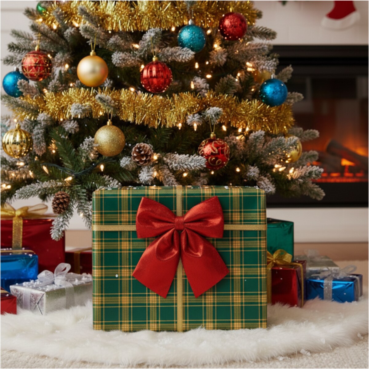 Kokarda Świąteczna Na Choinkę 24 Cm Kominek Na Boże Narodzenie Dekoracja Czerwona