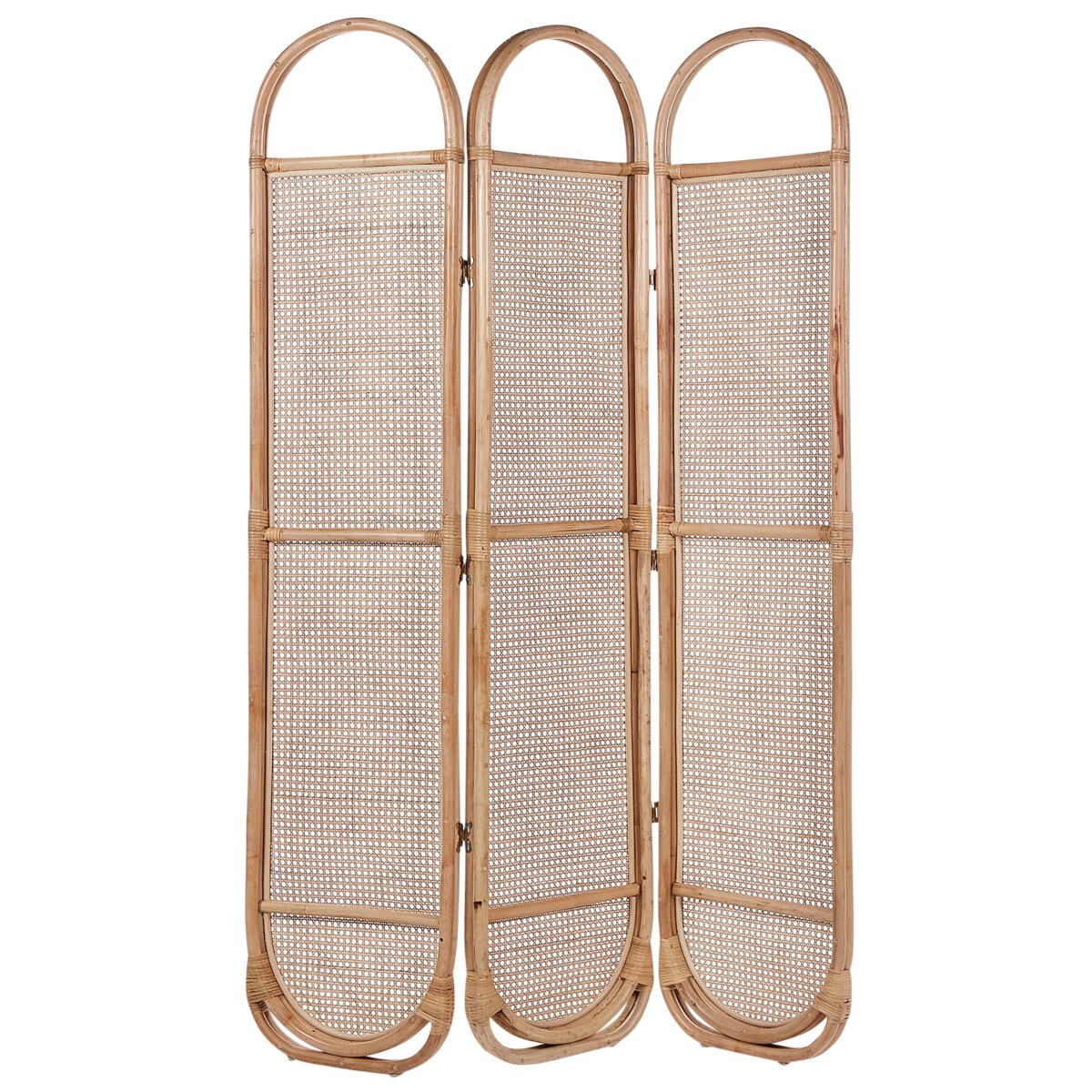 3-panelowy składany parawan pokojowy rattanowy 118 x 180 cm naturaly CORTONA