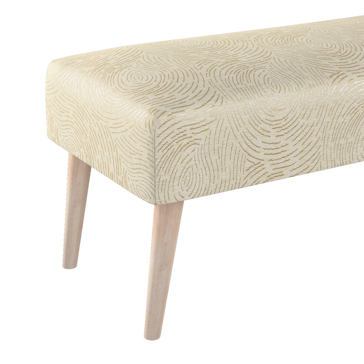 Ławka natural, beżowo-złoty wzór, 100 x 40 x 40 cm, Living II