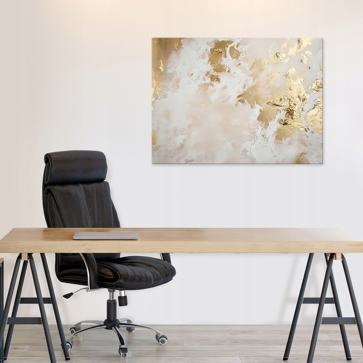 OBRAZ DO SALONU SYPIALNI KUCHNI NA PŁÓTNIE ŚCIANĘ ABSTRAKCJA ZŁOTO 100x70