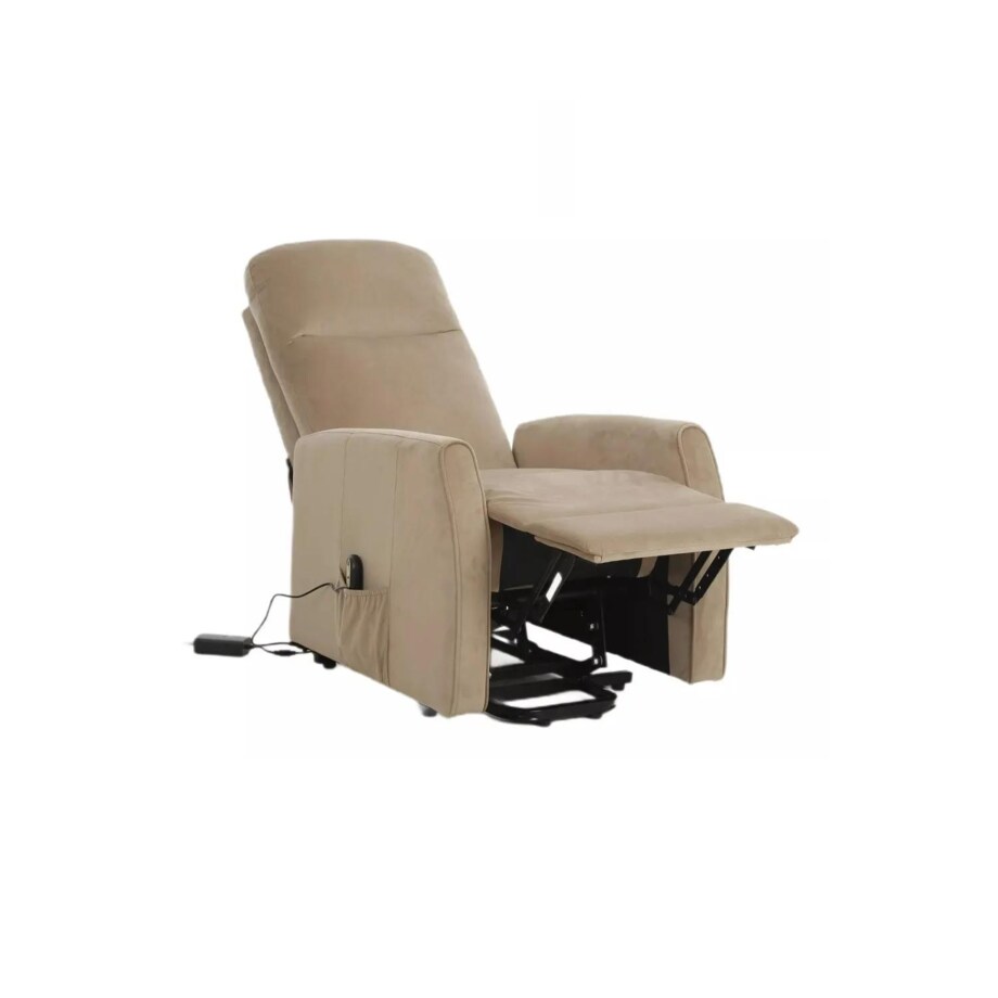 Fotel rozkładany LETO VELVET beżowy