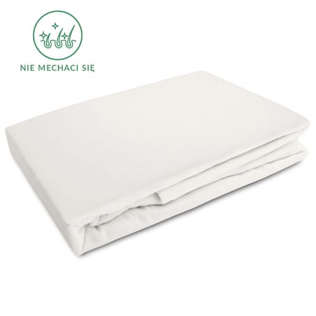 Prześcieradło flanela z gumką 90x200 kolor ecru