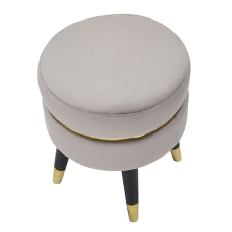Pufa taboret dekoracyjny 40,5xØ35 cm PARIGI szary