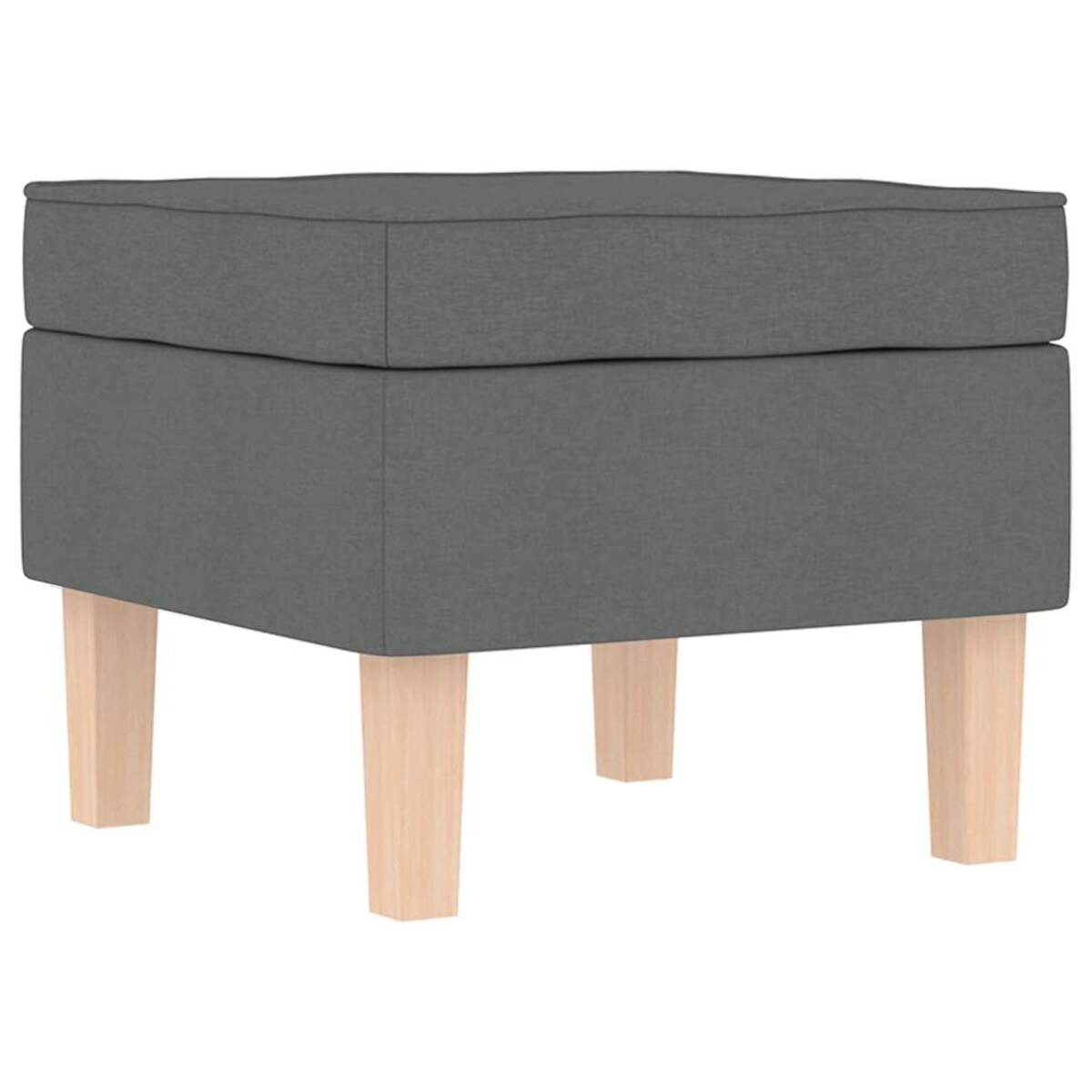 vidaXL Fotel z podnóżkiem, ciemnoszary, tkanina