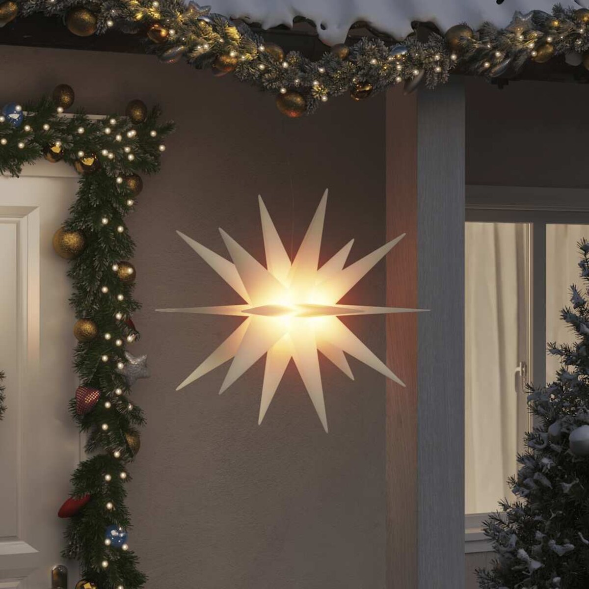 vidaXL Ozdoba świetlna z LED, składana, biała, 100 cm
