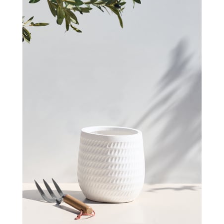 Donica LIVADIA 19 cm Złamana biel