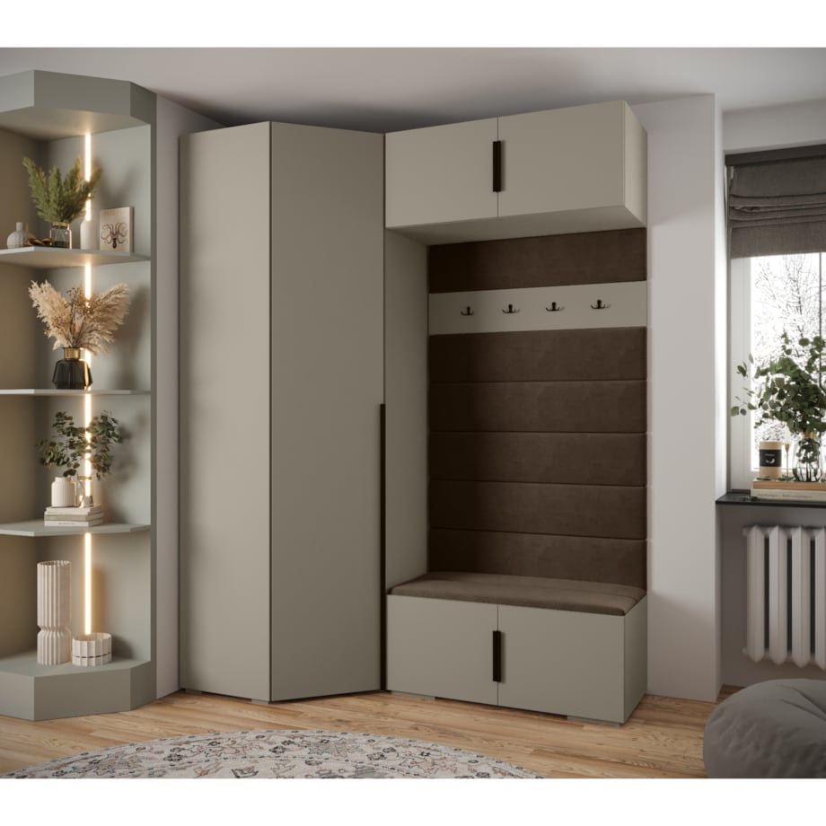 Garderoba do przedpokoju INOVA 1 Z21 kaszmir+czarny+manila04